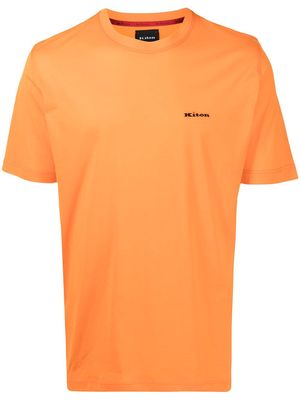 Kiton logo-embroidered T-shirt - Orange