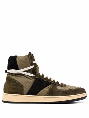 Rhude Rhecess panelled high-top sneakers - Green