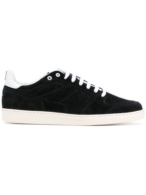 AMI Paris Thin Laced Low Trainers - Black