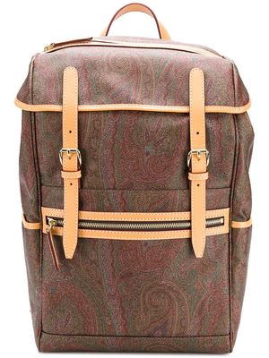 ETRO paisley print backpack - Brown