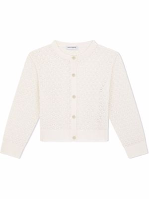 Dolce & Gabbana Kids pointelle knit cardigan - White