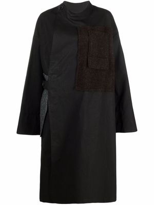 Maison Margiela panelled mid-length coat - Black