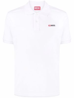 Diesel logo-print polo shirt - White