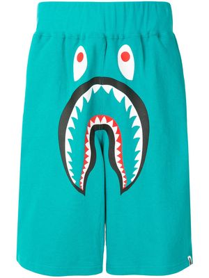 A BATHING APE® Shark wide track shorts - Green