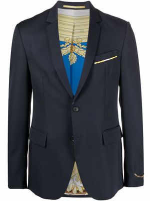 Versace single-breasted wool jacket - Blue