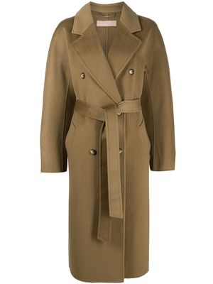 12 STOREEZ double-breasted cashmere-blend coat - Green