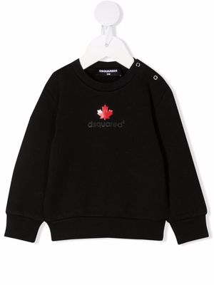 Dsquared2 Kids logo-print cotton sweatshirt - Black
