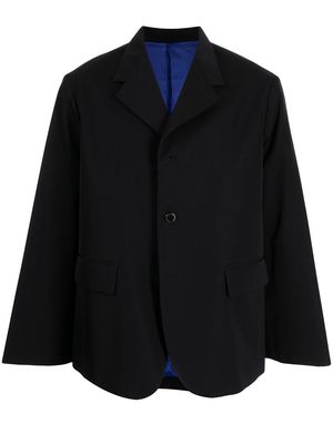 Fumito Ganryu single-breasted wool blazer - Black