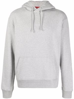 424 logo embroidered hoodie - Grey