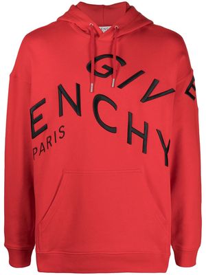 Givenchy Refracted logo embroidery hoodie - Red