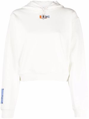 MCQ graphic-print hoodie - White