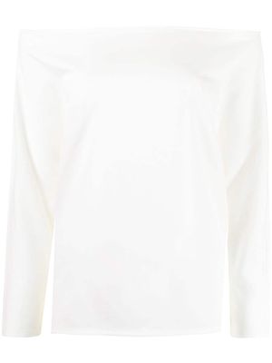 GOODIOUS off-shoulder long-sleeved T-shirt - White