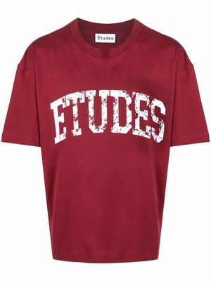 Etudes logo-print short-sleeved T-shirt - Red