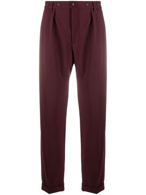 AMBUSH high-waisted pleat-detail trousers - Red