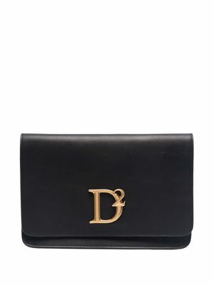 Dsquared2 logo-plaque clutch bag - Black