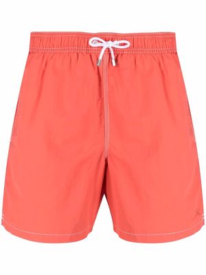 Hackett contrast-stitching swim shorts - Orange