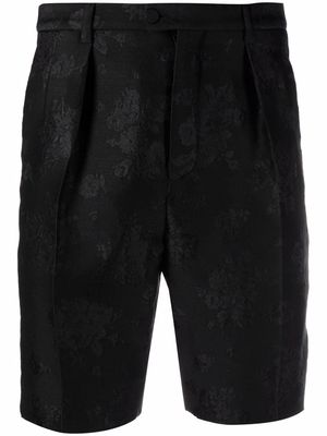 Saint Laurent floral jacquard tailored shorts - Black
