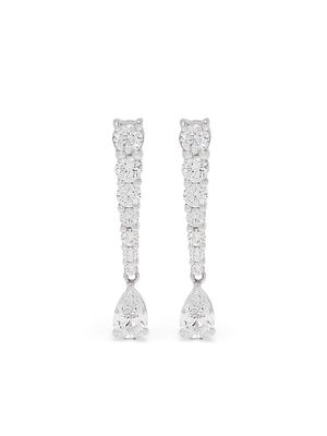 Stefere 18kt white gold diamond stud earrings - Silver