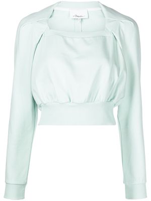 3.1 Phillip Lim square neck french terry pullover - Green