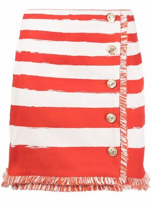 ZIMMERMANN Postcard striped skirt - Red