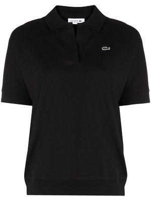 Lacoste logo-embroidered polo shirt - Black