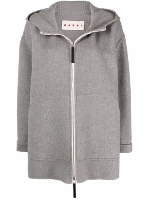 Marni cashmere-blend fleece hoodie - Grey