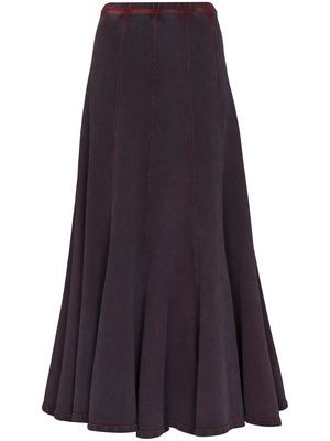 Y/Project panelled flared midi skirt - Purple