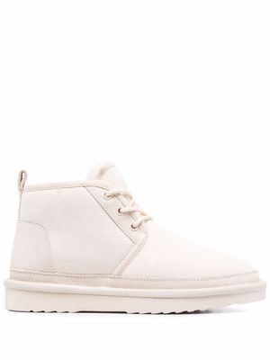 12 STOREEZ shearling-lined lace-up boots - Neutrals