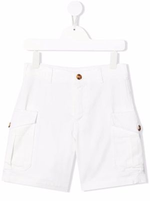 Brunello Cucinelli Kids fitted cargo shorts - White