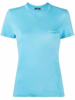 Jacquemus logo embroidered T-shirt - Blue