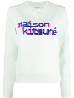 Maison Kitsuné logo-print sweatshirt - Green