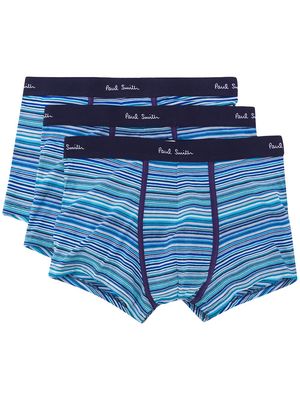 PAUL SMITH striped 3 pack boxers - Blue
