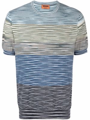 Missoni striped print T-shirt - Blue