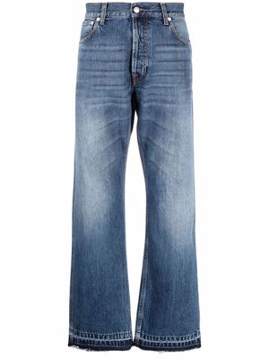 Alexander McQueen mid-rise wide-leg jeans - Blue