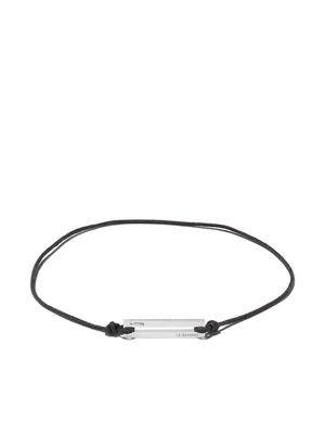 Le Gramme 17/10g cord bracelet - SILVER/BLACK