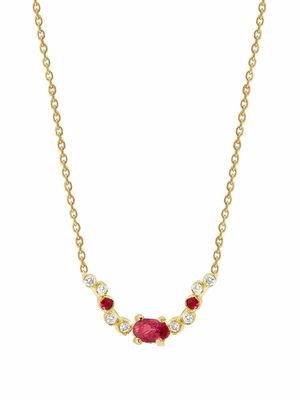 Gfg Jewellery 18kt yellow gold Seraphina Wing ruby and diamond necklace
