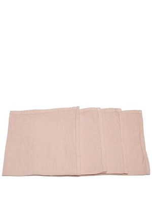 Once Milano linen napkin set of four - Pink