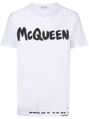 Alexander McQueen logo print T-shirt - White