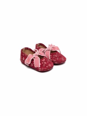 Pèpè floral print bow ballerinas - Red