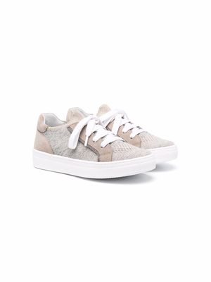 Brunello Cucinelli Kids low-top lace-up sneakers - Neutrals