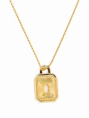Missoma square locket rope necklace - Gold