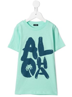 Il Gufo Aloha-print T-shirt - Green