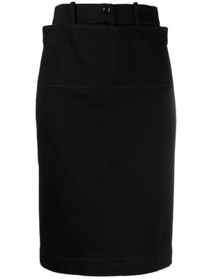 Lemaire layered panel skirt - Black