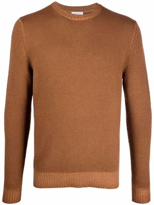 Malo plain fine-knit jumper - Brown