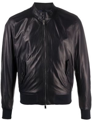 Tagliatore zip-up leather jacket - Black