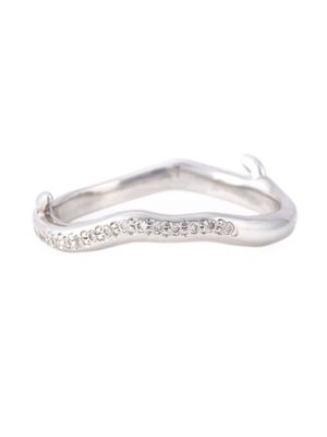 Shaun Leane sterling silver Cherry Blossom diamond branch ring - Metallic