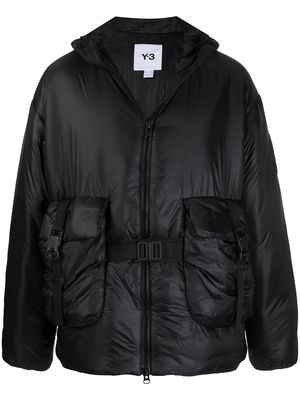Y-3 padded logo jacket - Black
