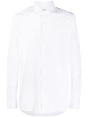Glanshirt Fil d'Ecosse slim fit shirt - White
