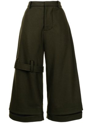 Delada wide leg cropped trousers - Green