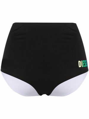Diesel logo-print bikini bottoms - Black